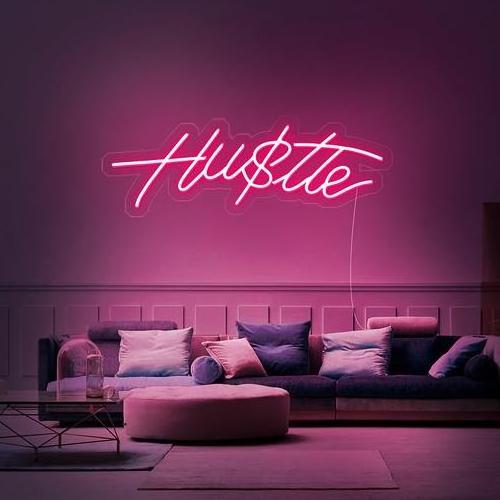 custom neon logo shop store studio custom clothes human hair handbags neon sign