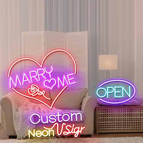 Rebow Dropshipping Hair Salon Led Neon Sign Waterproof Machine For Making Neon Sign For Home Wedding Party Decor