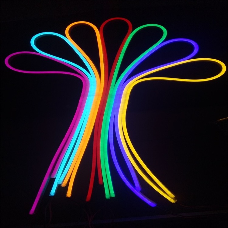 Drop Shipping 12V 24V Ip67 Wall Rgb Flex Rope Strip Lighting Tube Words Custom Led Neon Lights