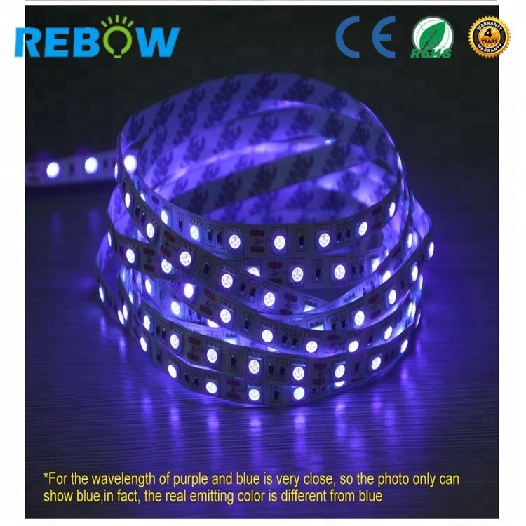 SMD3528 5050 60 pcs/m UV 380 nm 390 nm 375nm 365nm 400nm 405nm uv led strip lights