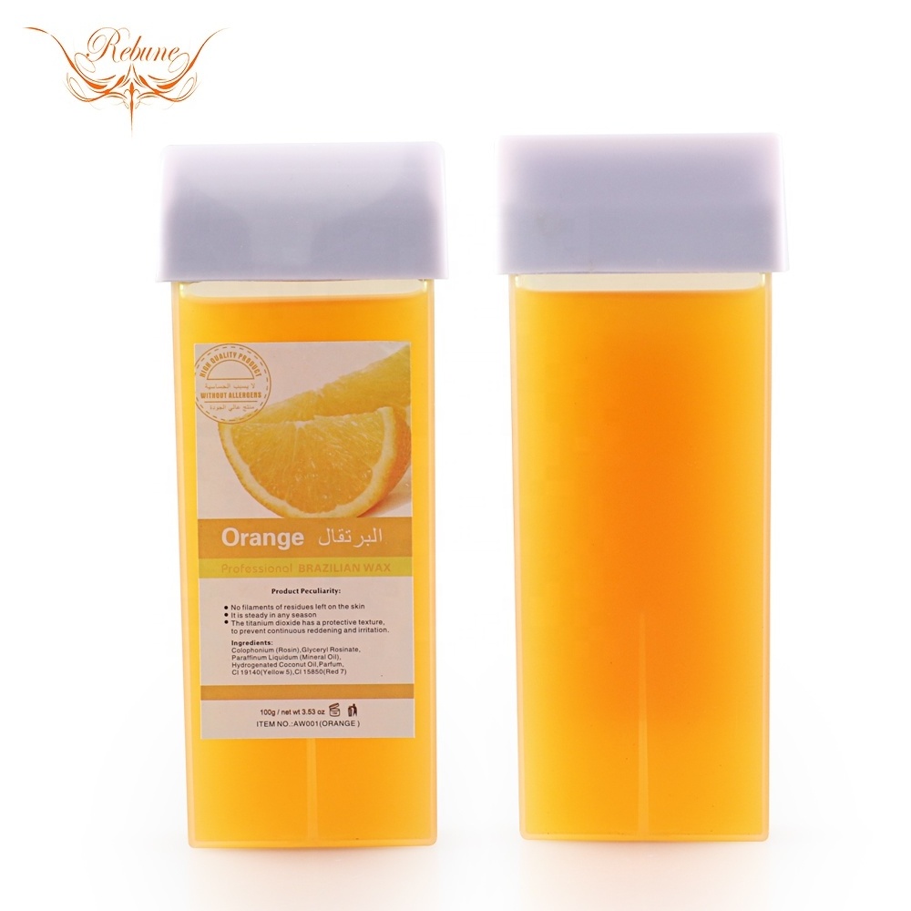 Private Label 100G High Quality Depilatory Wax Transparent Roll On Wax Cartridge