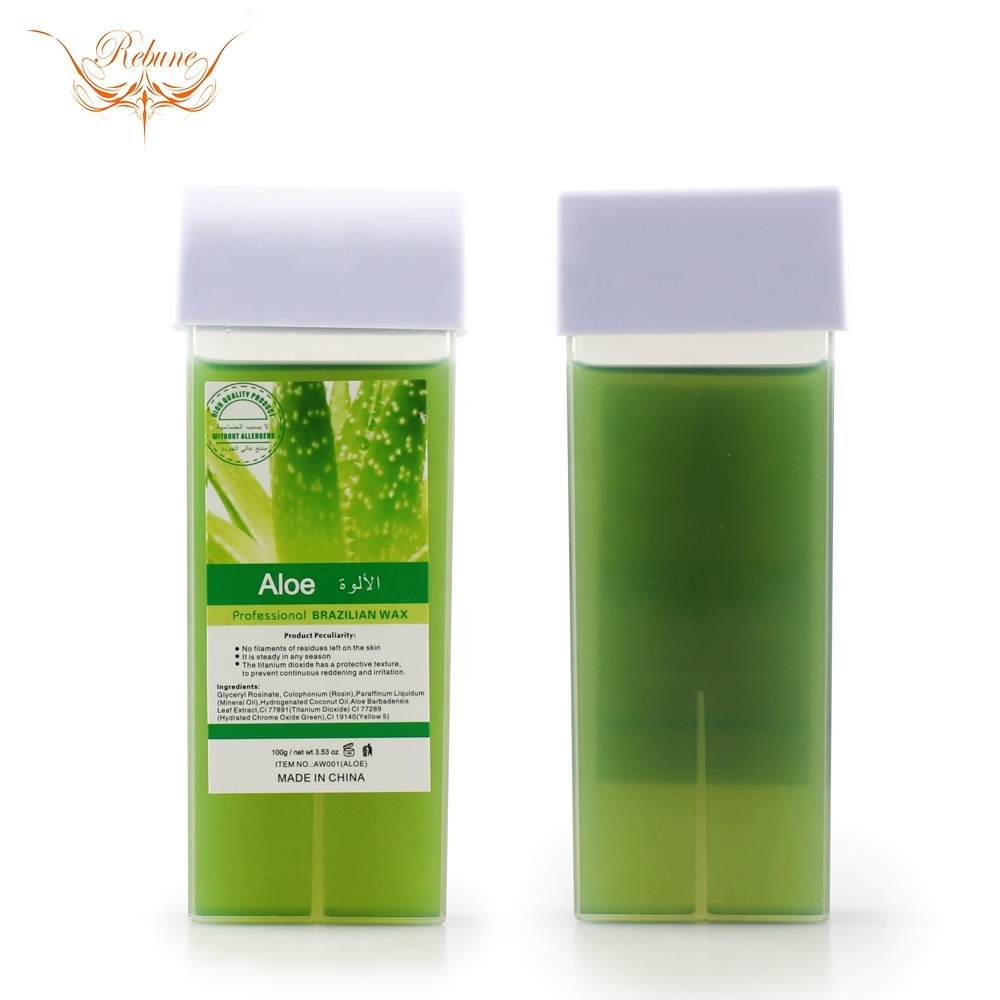 Private Label 100G High Quality Depilatory Wax Transparent Roll On Wax Cartridge