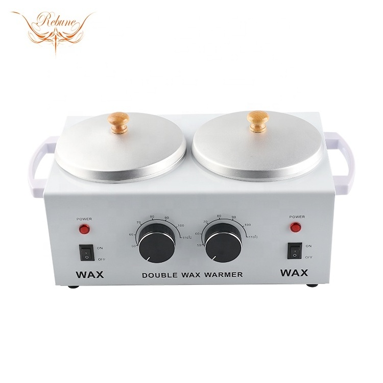 Factory Supply Depilatory Wax Heater Metal Double Wax Warmer Professional Hair Removal Machine For Beauty Salon