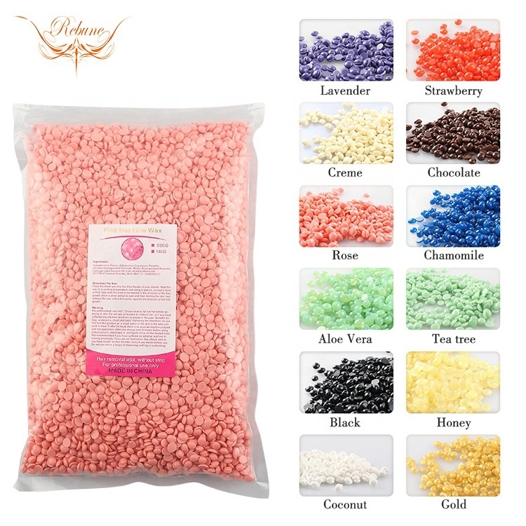 Wholesale Paper-Free Brazilian Wax Beads 1kg Depilatory Hard Wax Bean 100g For Face Body Armpit Hair Removal