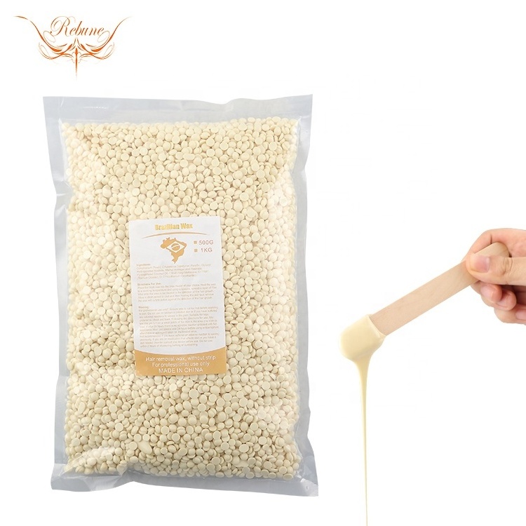 Wholesale Paper-Free Brazilian Wax Beads 1kg Depilatory Hard Wax Bean 100g For Face Body Armpit Hair Removal