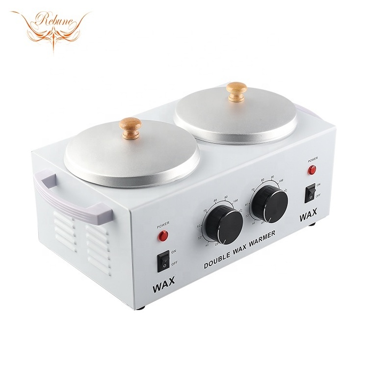 Factory Supply Depilatory Wax Heater Metal Double Wax Warmer Professional Hair Removal Machine For Beauty Salon