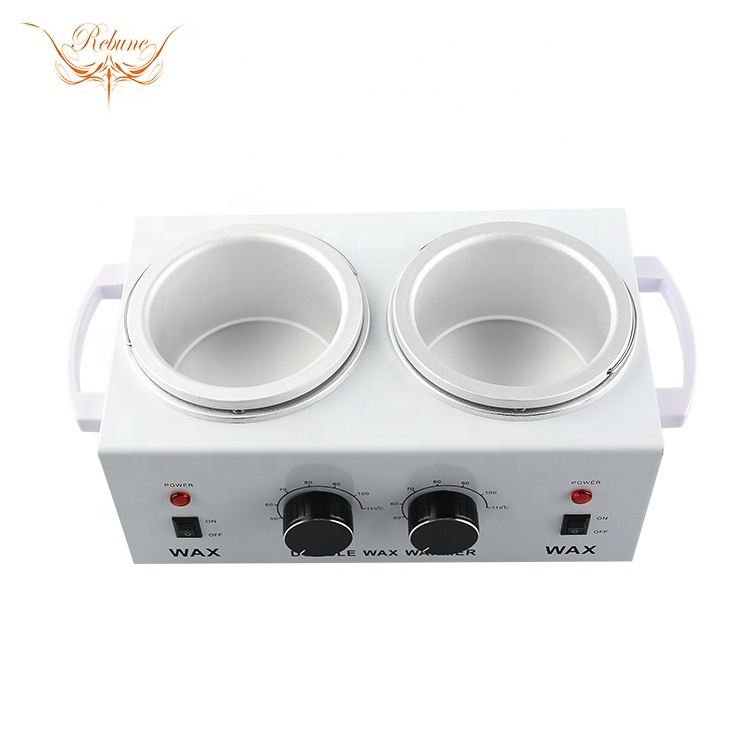 Factory Supply Depilatory Wax Heater Metal Double Wax Warmer Professional Hair Removal Machine For Beauty Salon