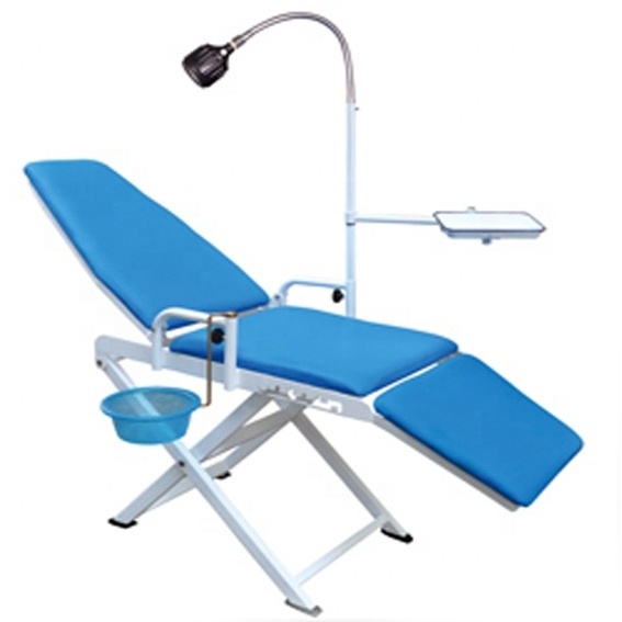 High Quality Portable Folding Dental Chair Unit Mobile Dental Chair With Air Compressor For Clinic Used