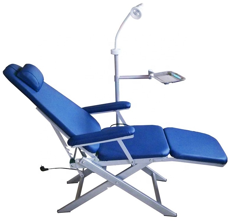 High Quality Portable Folding Dental Chair Unit Mobile Dental Chair With Air Compressor For Clinic Used