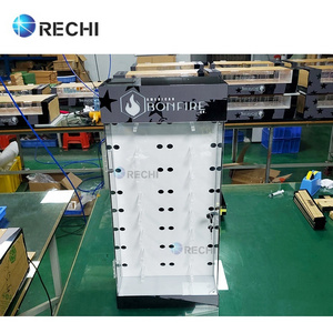 RECHI Optical Store Display Locked Acrylic Eyewear Retail Display Stand Sunglasses Acrylic Storage Case Cabinet With Light Logo