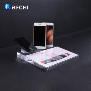 RECHI Retail Custom Acrylic Mobile Phone Display Stand With Sign Holder For Smartphone Retail POS Display Stand Arce S6