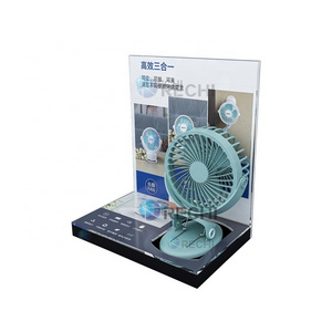 RECHI Custom Acrylic Hair Dryer Holder Styling Product Care Tool Stand hair drier display Portable mini fan display stand