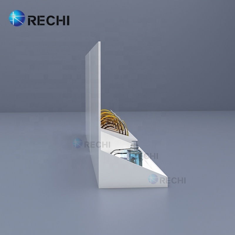 Rechi custom acrylic retail display belt rack storage leather bag display cabinet design belt rack stand  for garment shop