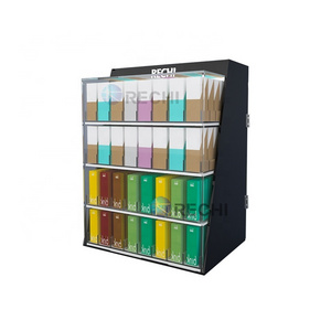 Rechi Acrylic multilayer display cabinet with LED light and multiple flavors essential oil display rack