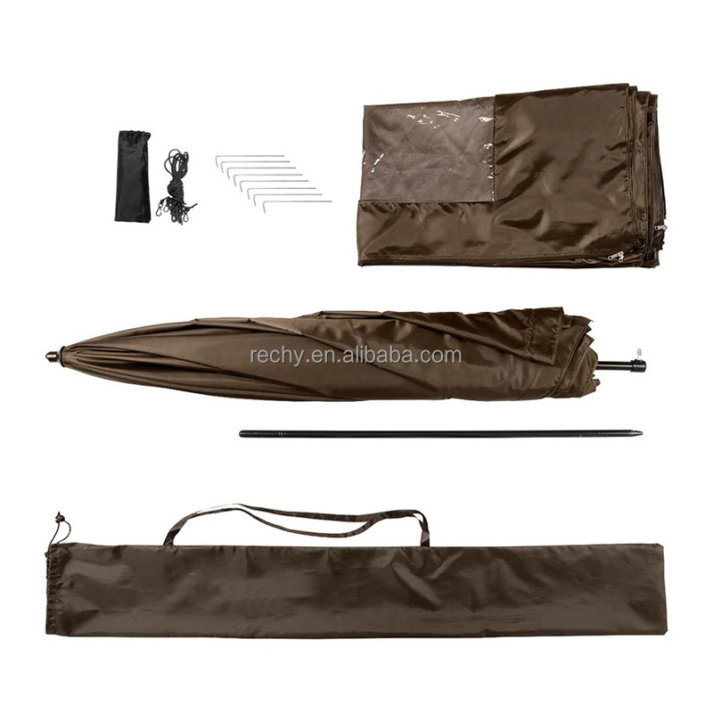 Outdoor waterproof fishing  Umbrella camping fishing tent umbrella with half shelter Picnic tent