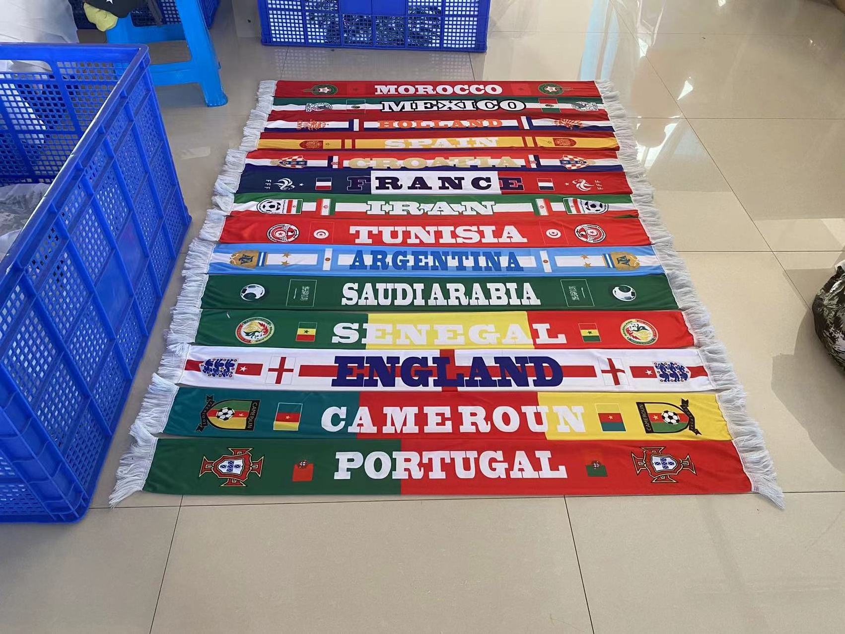 Custom Fans Soccer Scarf Netherlands Brazil Italy Portugal Germany Israel France National Team Scarf