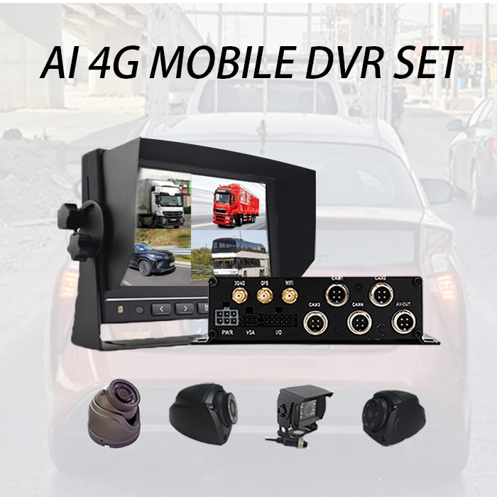 Professional 4Ch SD Card  AI  MDVR camera set  4G  GPS WIFI  for  car vehicle  cctv  Mobile DVR