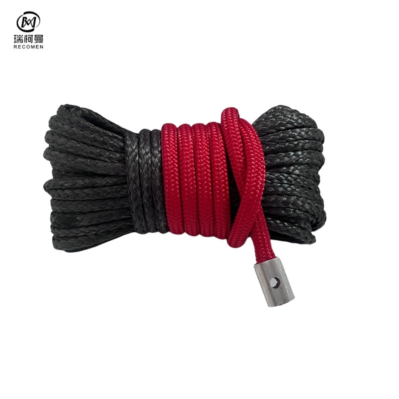 high QuaLity synthetic Winch Rope for ATV/SUV/UTV/4DW Witch Hook 6mm*15m