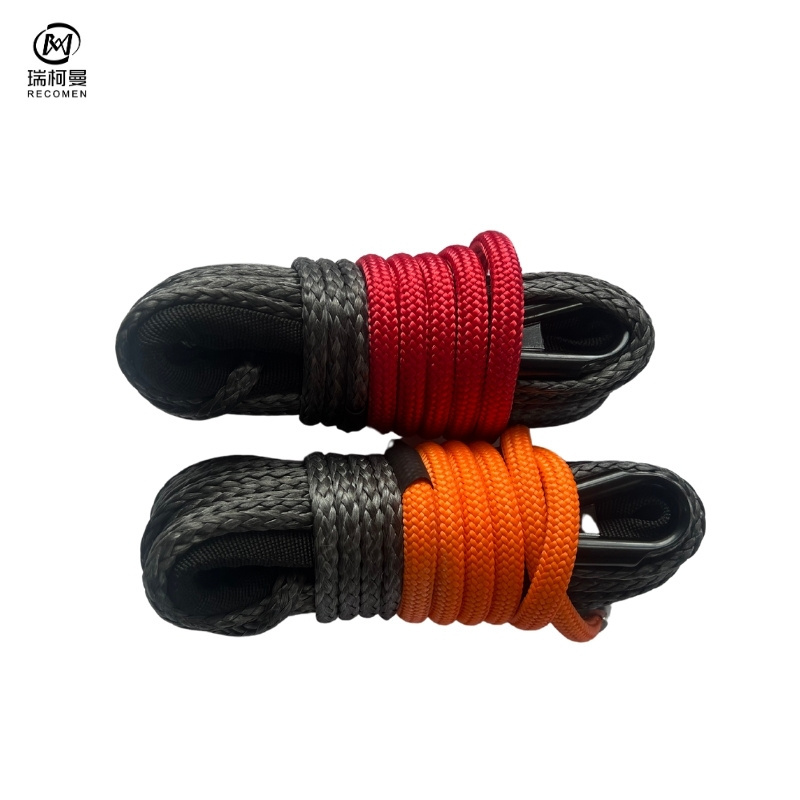 high QuaLity synthetic Winch Rope for ATV/SUV/UTV/4DW Witch Hook 6mm*15m