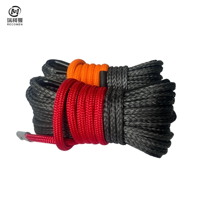 high QuaLity synthetic Winch Rope for ATV/SUV/UTV/4DW Witch Hook 6mm*15m