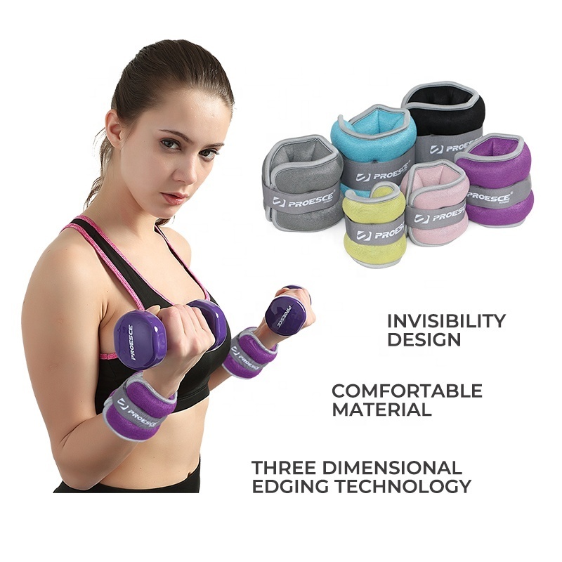 Adjustable Wrist And Ankle Weights Weights Strap 0.3Kg - 2Kg Neoprene Ankle Wrist Weights Fitness Custom Wholesale Cheap