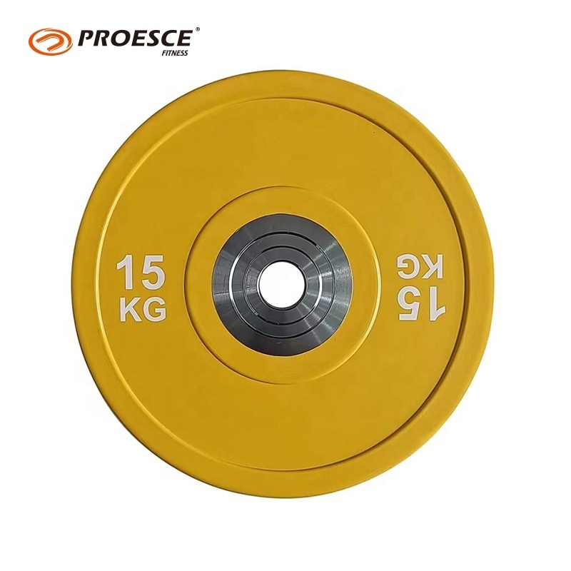 Free Weights 5-25 kg 11-55 lbs Custom Useful Competition PU Rubber Urethane Bumper Plates