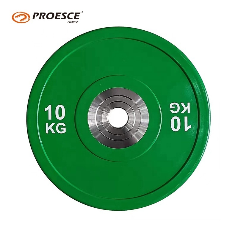 Free Weights 5-25 kg 11-55 lbs Custom Useful Competition PU Rubber Urethane Bumper Plates