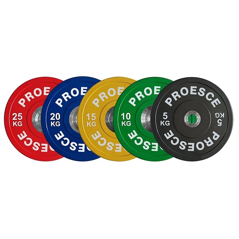 Free Weights 5-25 kg 11-55 lbs Custom Useful Competition PU Rubber Urethane Bumper Plates