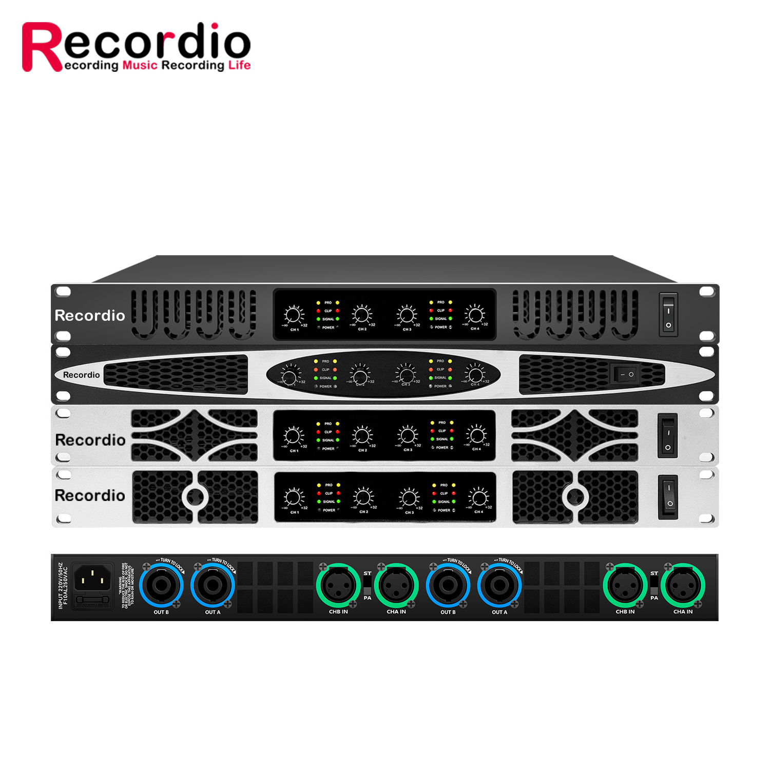 GAP-D4810 Pro 4 Channel  Music Class D Amplifier Stereo Sound Digital Amplifiers  with 600W*4 Use For Stage Performance