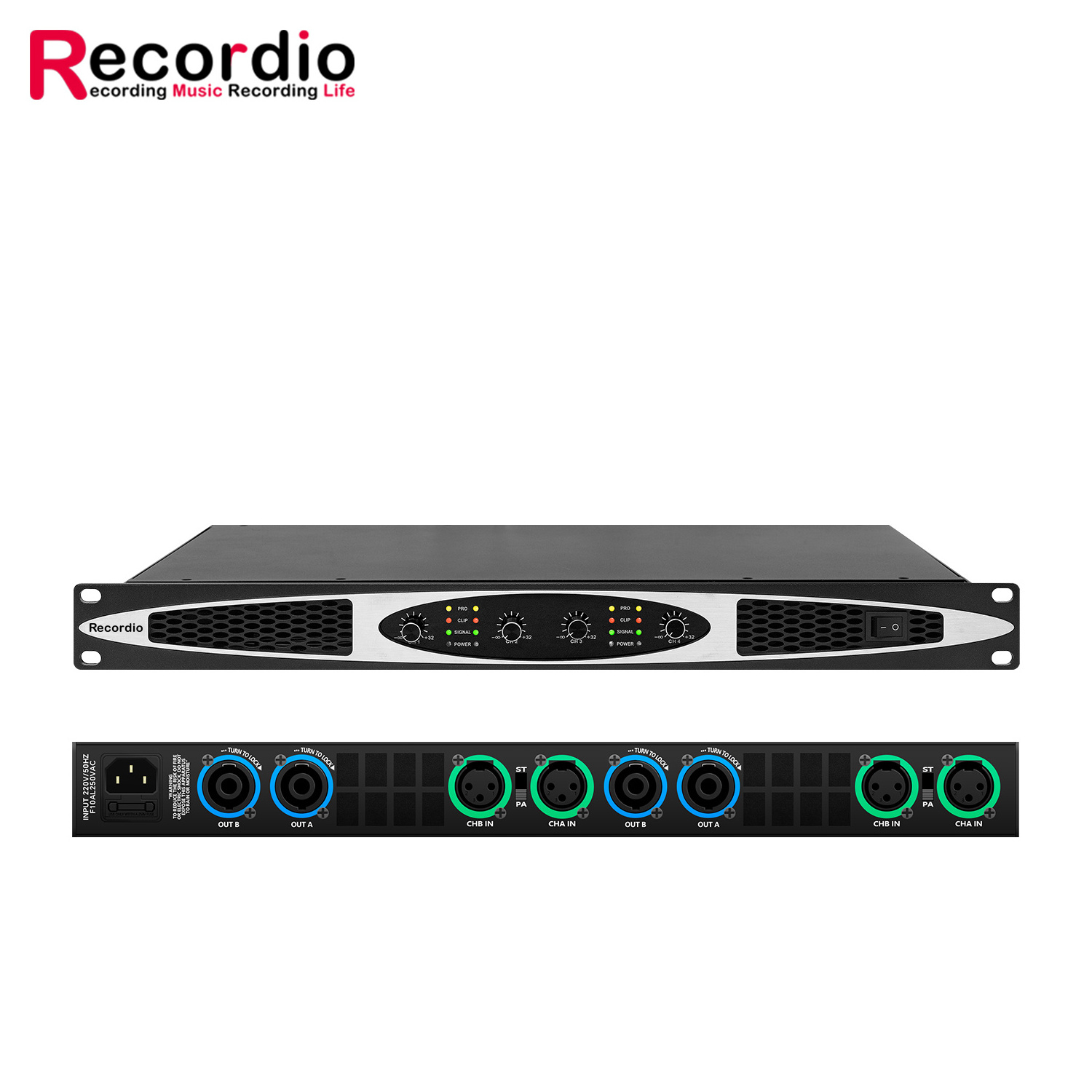 GAP-D4810 Pro 4 Channel  Music Class D Amplifier Stereo Sound Digital Amplifiers  with 600W*4 Use For Stage Performance