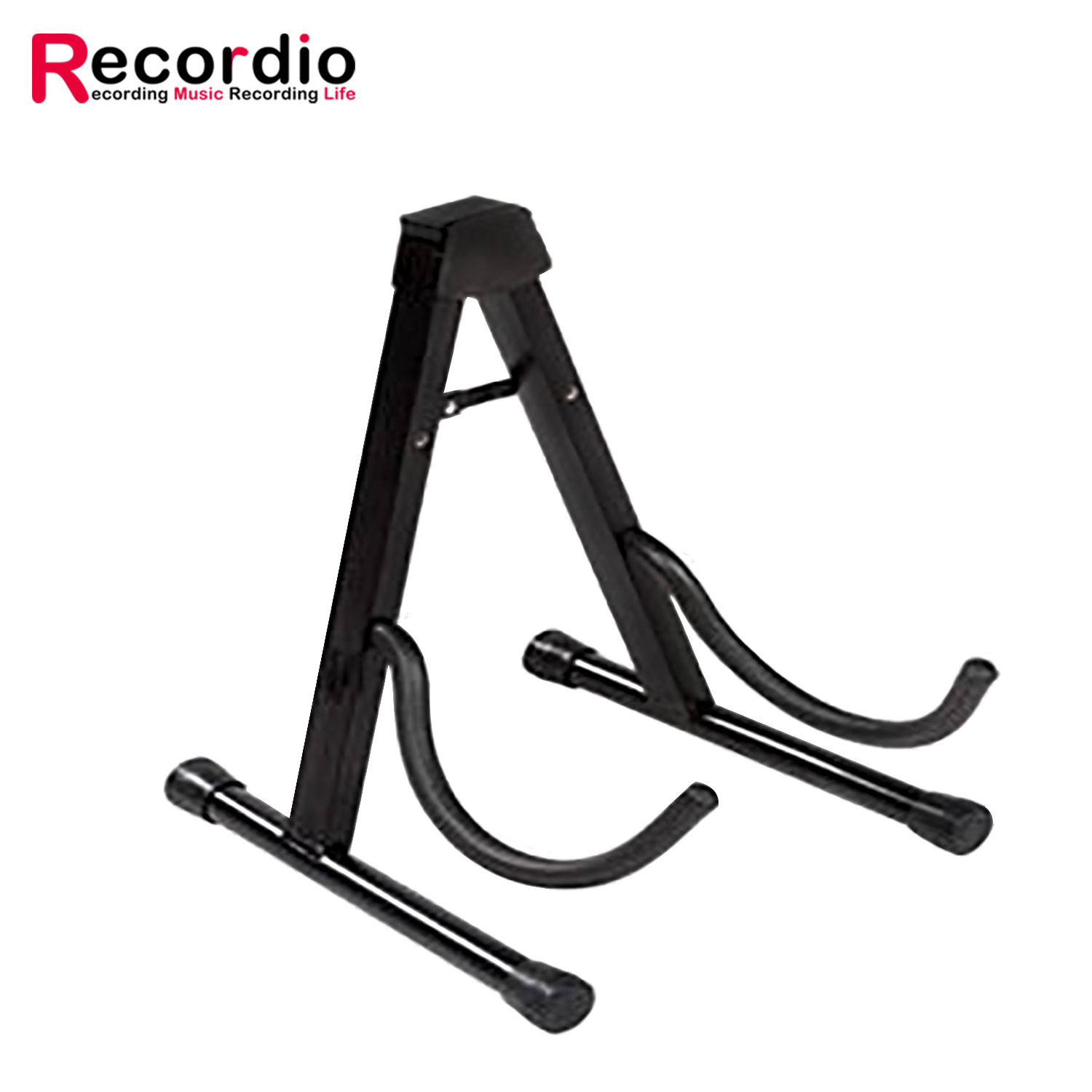 GAZ-GS01 Professional Decorative Black Music A Frame Portable Guitar Folding Stand Bakelite Guitar Display Stand