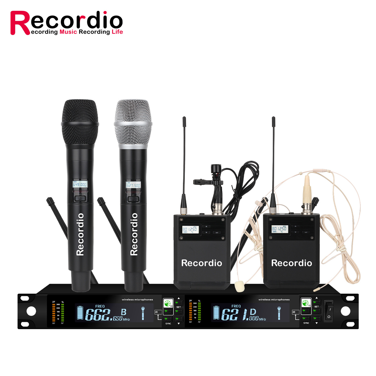 GAW-KN90 Professional Wireless Microphone with Large Screen True Diversity Equipment