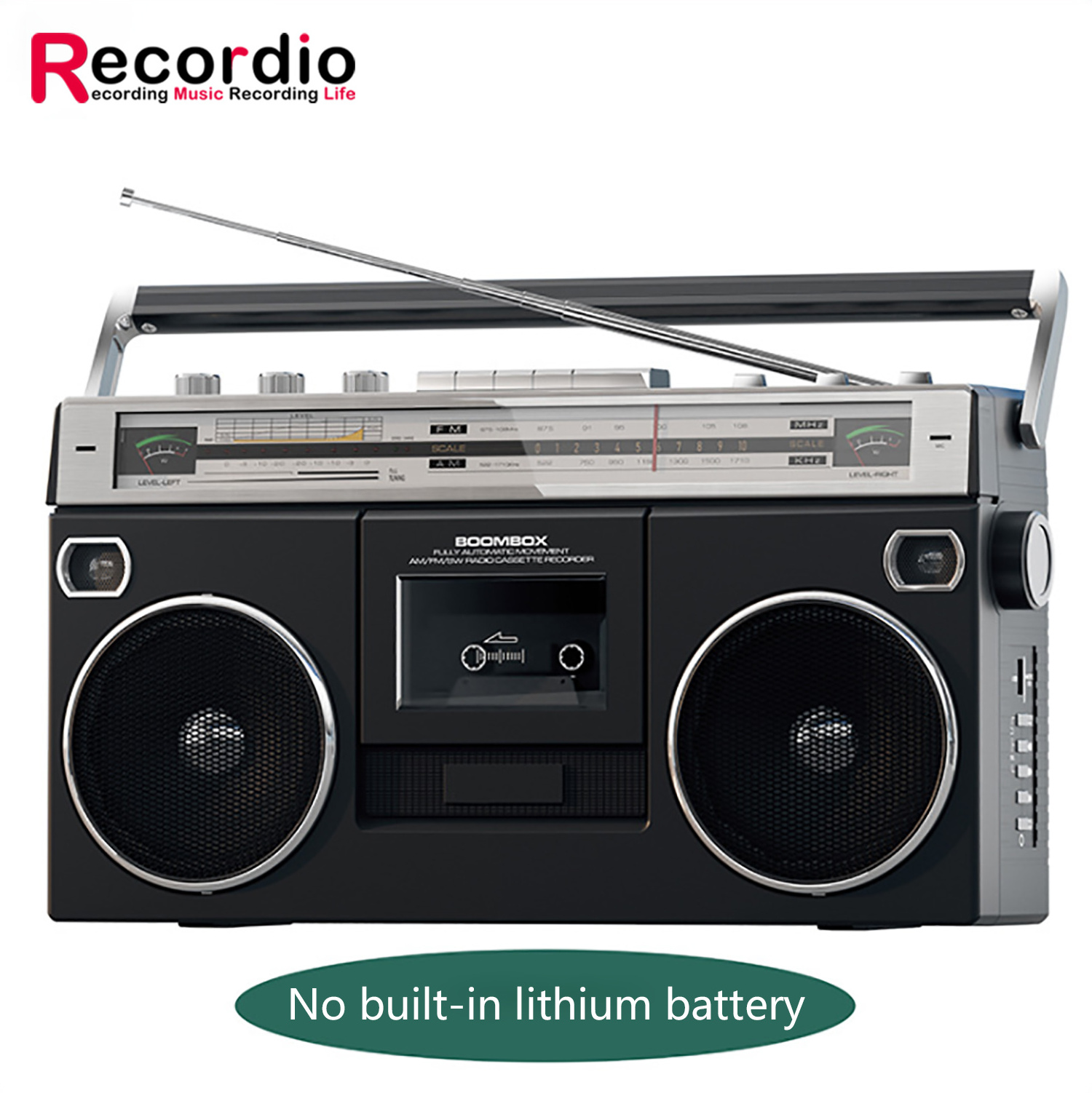 GAS-RD80 Classic Tape Player Tape Recorder Old-fashioned Nostalgic 80s Retro Stereo Cassette Recorder Radio For Listening Music