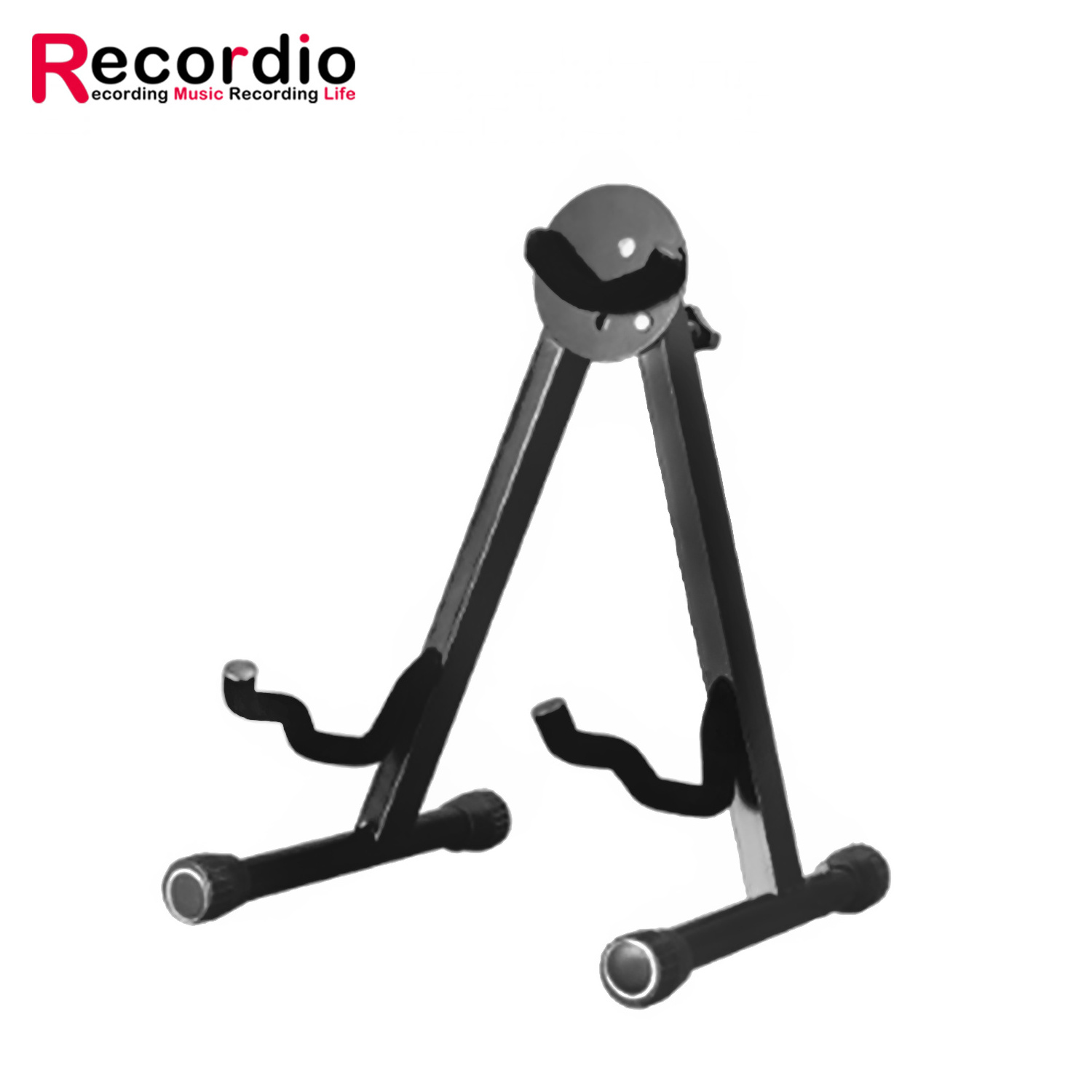 GAZ-GS01 Professional Decorative Black Music A Frame Portable Guitar Folding Stand Bakelite Guitar Display Stand