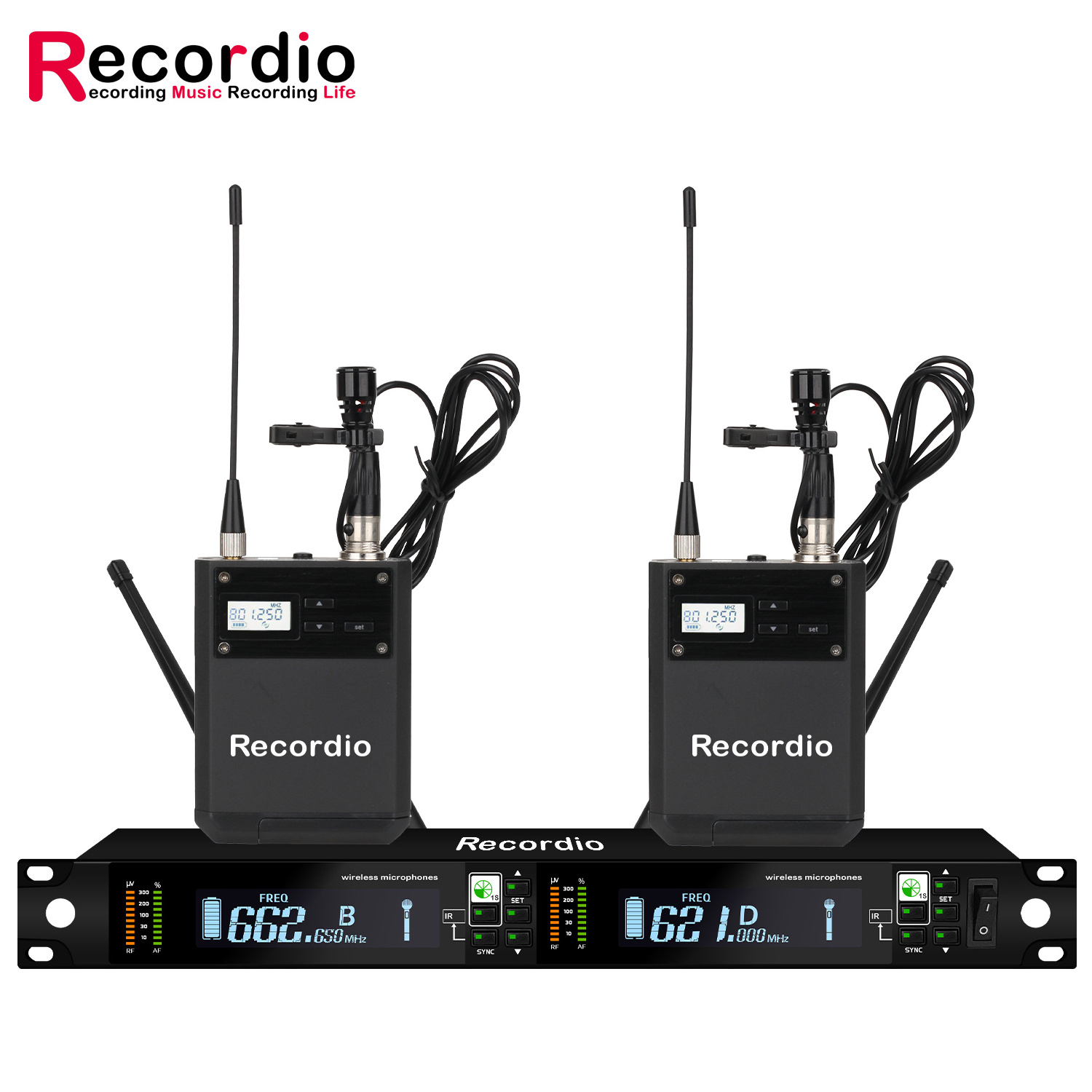 GAW-KN90 Professional Wireless Microphone with Large Screen True Diversity Equipment