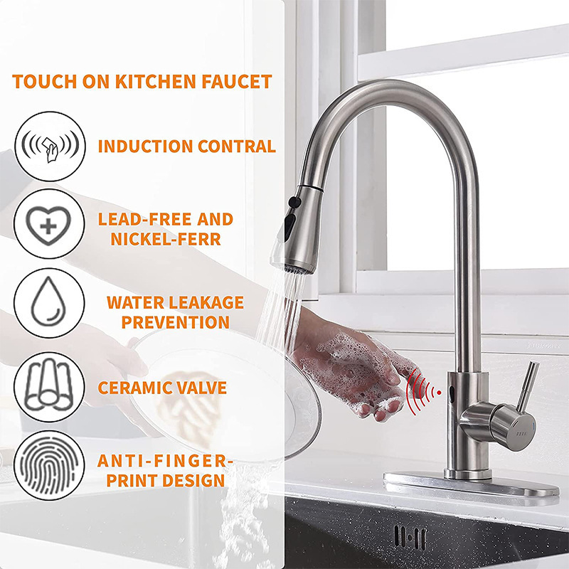 Sense faucet Stainless Steel kitchen taps Pull Out pull down kitchen mixer sink faucet Sink Kitchen Faucets With Sprayer