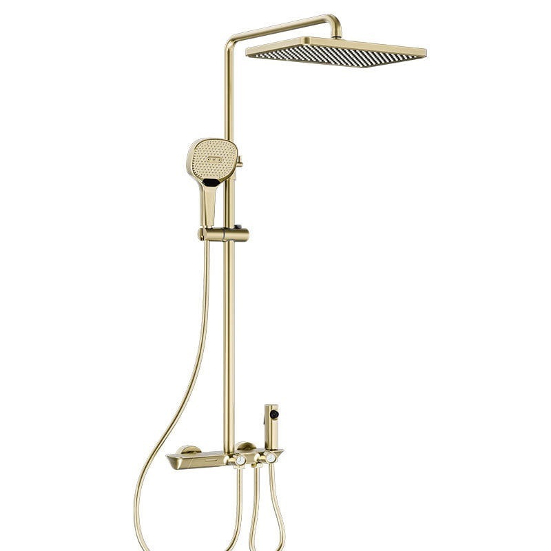 Gold modern simplicity Bathroom and shower faucets brass thermostatic UPC shower faucet cartridge