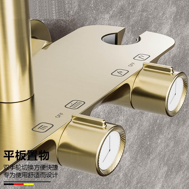 Gold modern simplicity Bathroom and shower faucets brass thermostatic UPC shower faucet cartridge