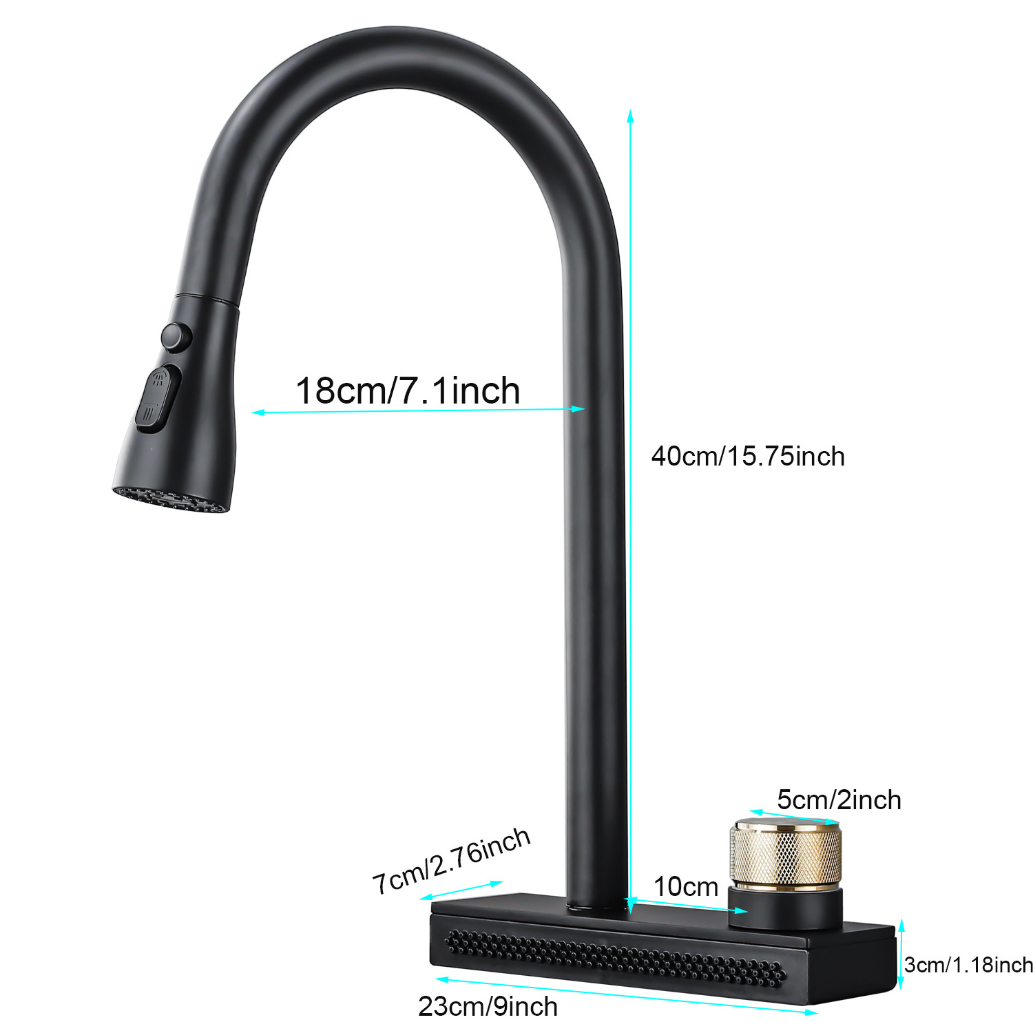 Feiyu With Pull Down Sprayer Stainless Steel Brushed Nickel Waterfall Hot Cold Water Commercial Bar Sink Kitchen Faucets