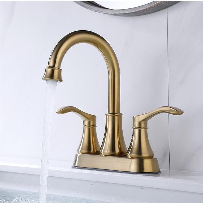 2 Handle 4 Inch Bathroom Faucet Modern Camper Centerset Vanity Faucet Stainless Steel RV Lavatory Bathroom Sink Faucet