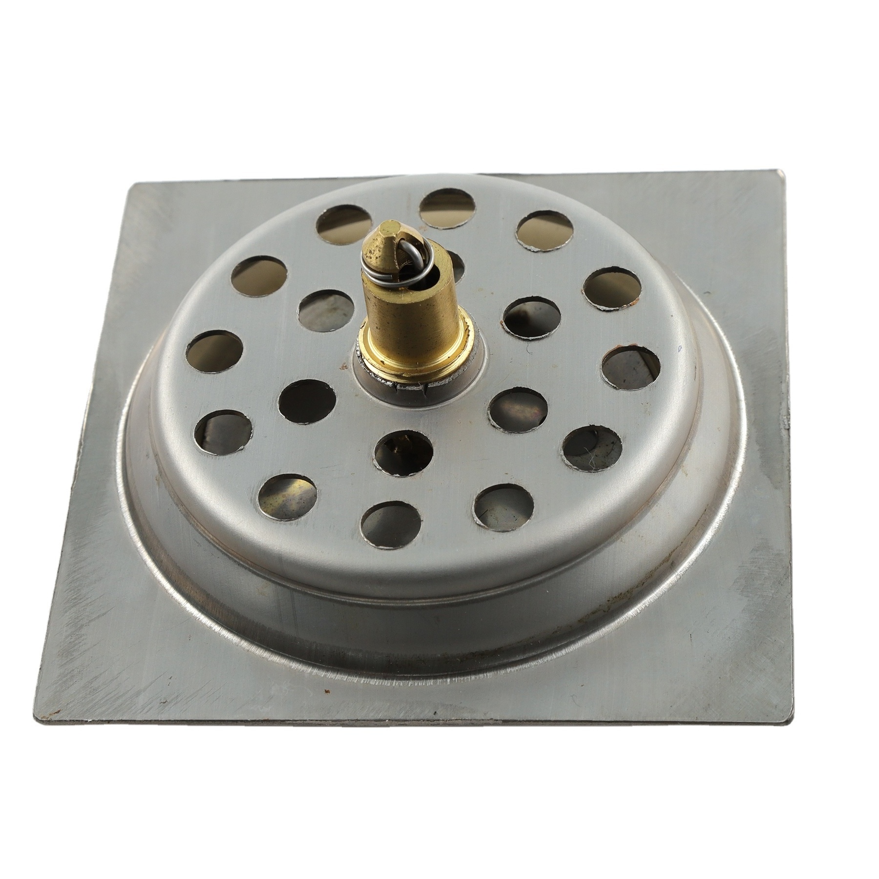 Push Down Pop Up Stainless Steel Floor Drain Click Clack Stainless Steel Floor Waste Square Drain Floor Strainer