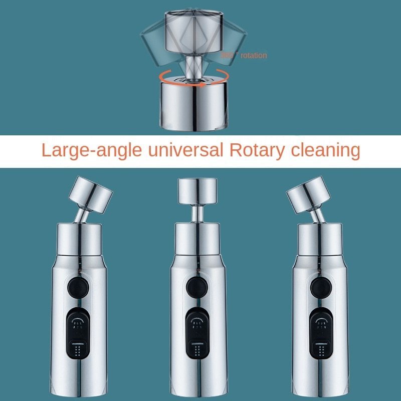 1080 Rotating Bathroom Kitchen Sprayer Water Faucet Lengthened Universal Kitchen Faucet Extender