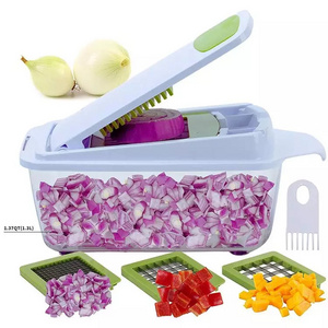 Kitchen Gadgtes Multifunction Plastic Onion Garlic Vegetable Grater Cutter Fruit Food Slicer Dicer