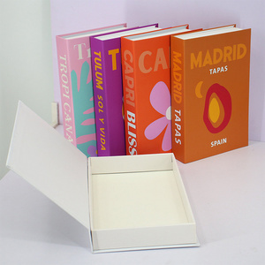 Wholesale Colorful Coffee Table Book Boxes Decor Openable Decorative Fake Book Box