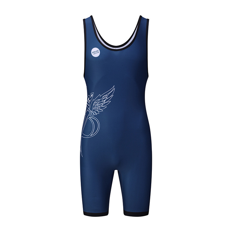 Wholesale Weightlifting Custom Wrestling Singlets Sublimation Team Compression Printing Deep Color Men Wrestling Singlet