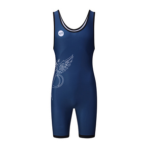 Wholesale Weightlifting Custom Wrestling Singlets Sublimation Team Compression Printing Deep Color Men Wrestling Singlet