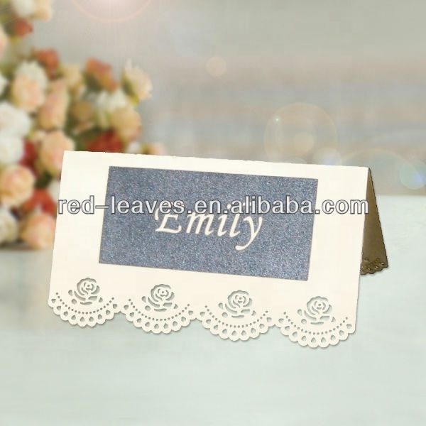 9 * 9cm Cut Hollow Wedding Table Number Name Place Card Wedding Party Decoration