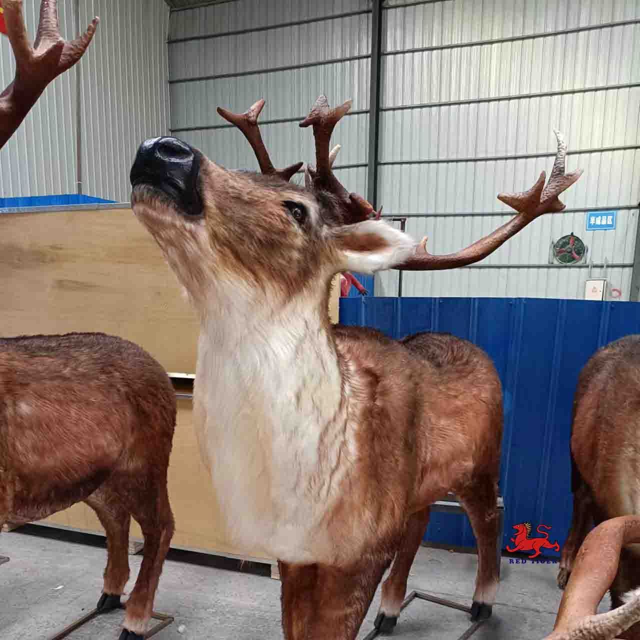 Christmas Decoration Reindeer Large size Big Animal Elk Sika Deer for Outdoor Standing Sitting Deer