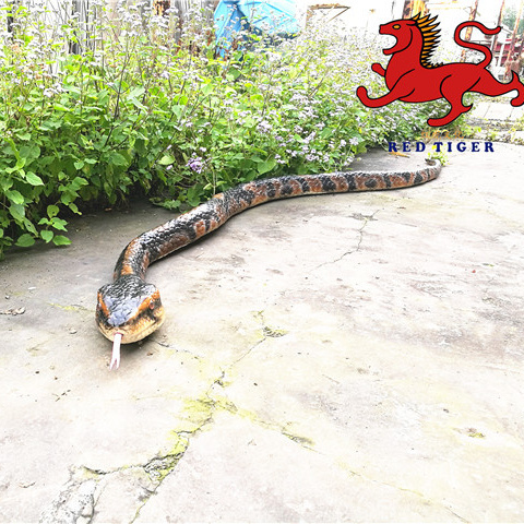 Life Size Animal Amusement Park Horrible Snake Model