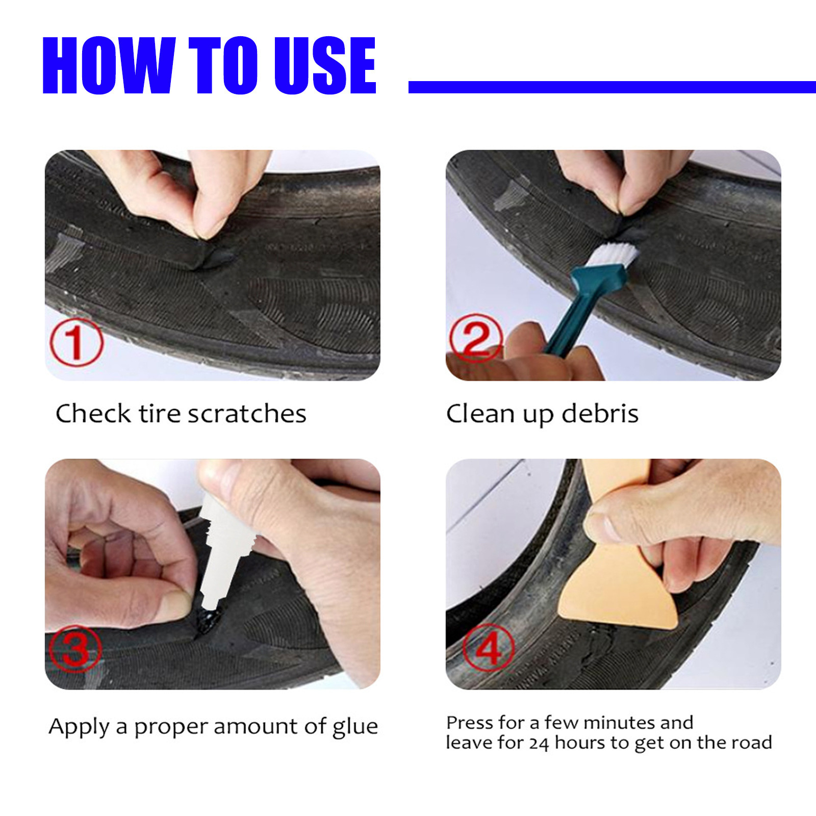 scratch crack repair instant adhesive glue/Waterproof Heat-resistant Fast Curing Sealant/ car tire repair glue